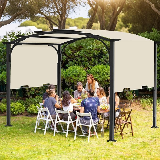 Pergola Canopy Replacement Cover for Lowe's Allen + Roth 10x10 Ft Freestanding Pergola, 200" x 103" Shade Cover, Compatible with Model #L-PG152PST-B,Cover Only (Beige)