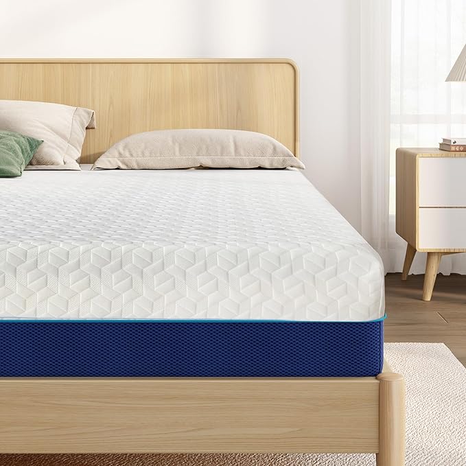 6 Inch Gel Memory Foam Twin Mattress for Cooling Night Sleep & Pressure Relief, Medium Firm Twin Size Mattress in a Box, Fiberglass-Free, CertiPUR-US Certified
