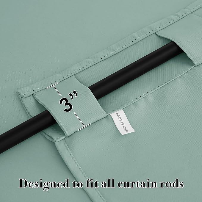 RYB HOME Blackout Curtains for Bathroom