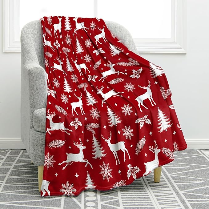 Jekeno Snowflakes Blanket for Women Men Kids Girls Boys Mom Wife Female Friends Halloween Birthday Presents Home Bedroom Living Room Decor Colorful Throw Blanket 50"x60"