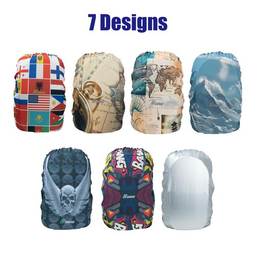 SANDIAN, All Backpack Rain Cover, Stretch Fits Most 25-80L Capacity, Strong TPU Coated, All Weather Resistant, Anti-Slip, Lightweight, Universal Fit with Plastic Stopper (Conqueror)