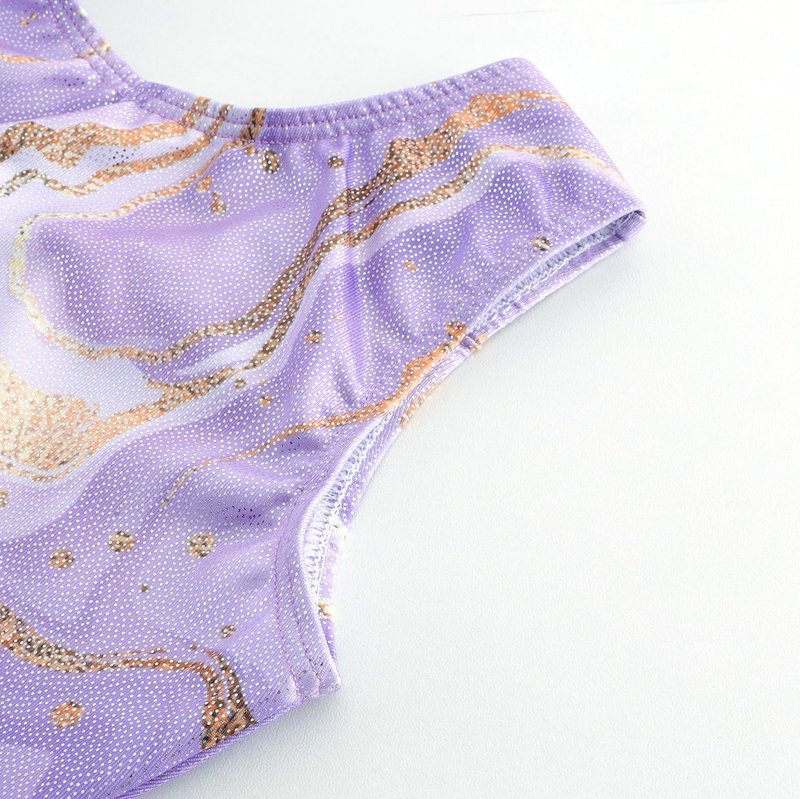HOZIY Gymnastics Leotards for Girls 9-10 Years Biketard Tumbling Outfits Toddlers Girl Kids Sparkly Sparkle Voilet Purple Lavender Marble Dance Clothing Clothes Glitter