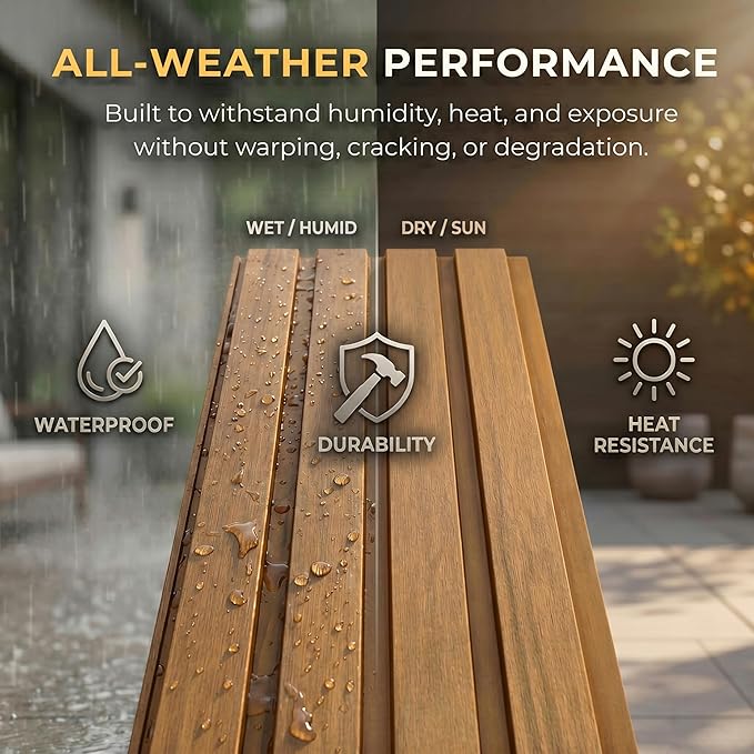 From Plain to Beautiful in Hours WPC Exterior Wall Slat Panels Waterproof