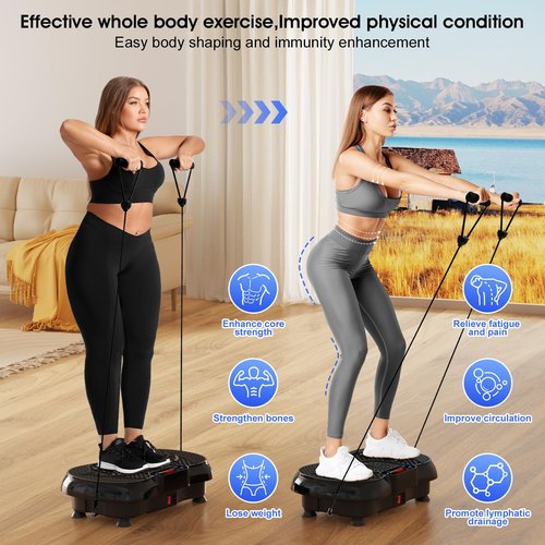 Anyrap Vibration Plate Exercise Machine, Vibration Plate for Lymphatic Drainage, Whole Body Workout Vibrating Fitness Platform, Effective for Weight Loss, Shaping, Toning & Wellness