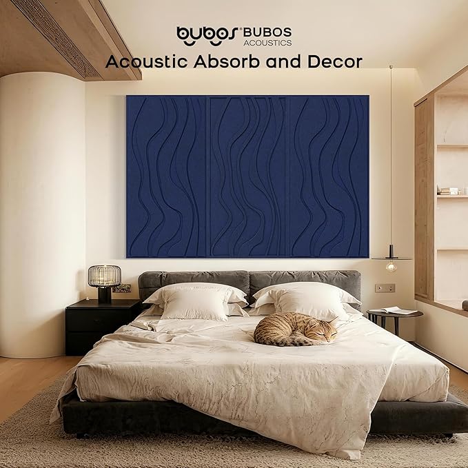BUBOS 4 Pack Large Acoustic Panels, Total Size 47.2 x 23.6 Inches Soundproof
