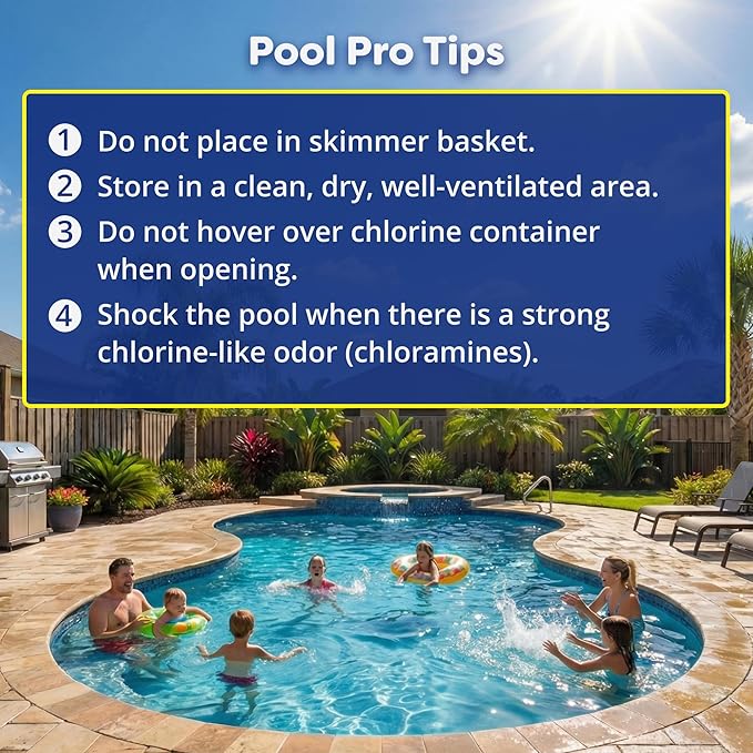 In The Swim 3 Inch Stabilized Chlorine Tablets for Sanitizing Swimming Pools - Individually Wrapped, Slow Dissolving - 90% Available Chlorine - Tri-Chlor - 10 Pounds