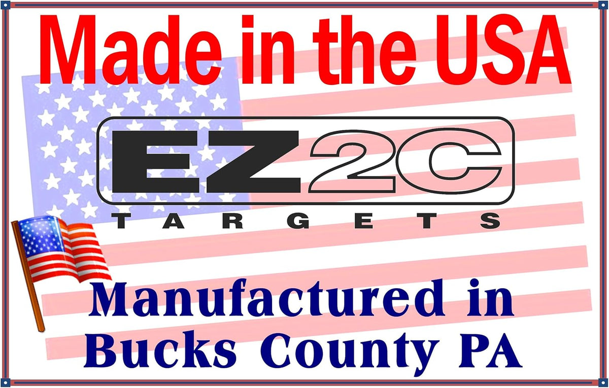 USA Made Red Dot Optics Two 6" Bullseyes Sight in Grids by EZ2C Paper Targets for Range High Visibility Firearms Rifles Target 11"x17" Tear-Off pad of25