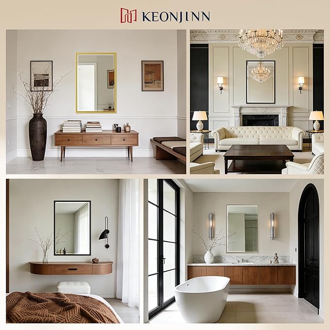 Keonjinn Black Bathroom Mirrors