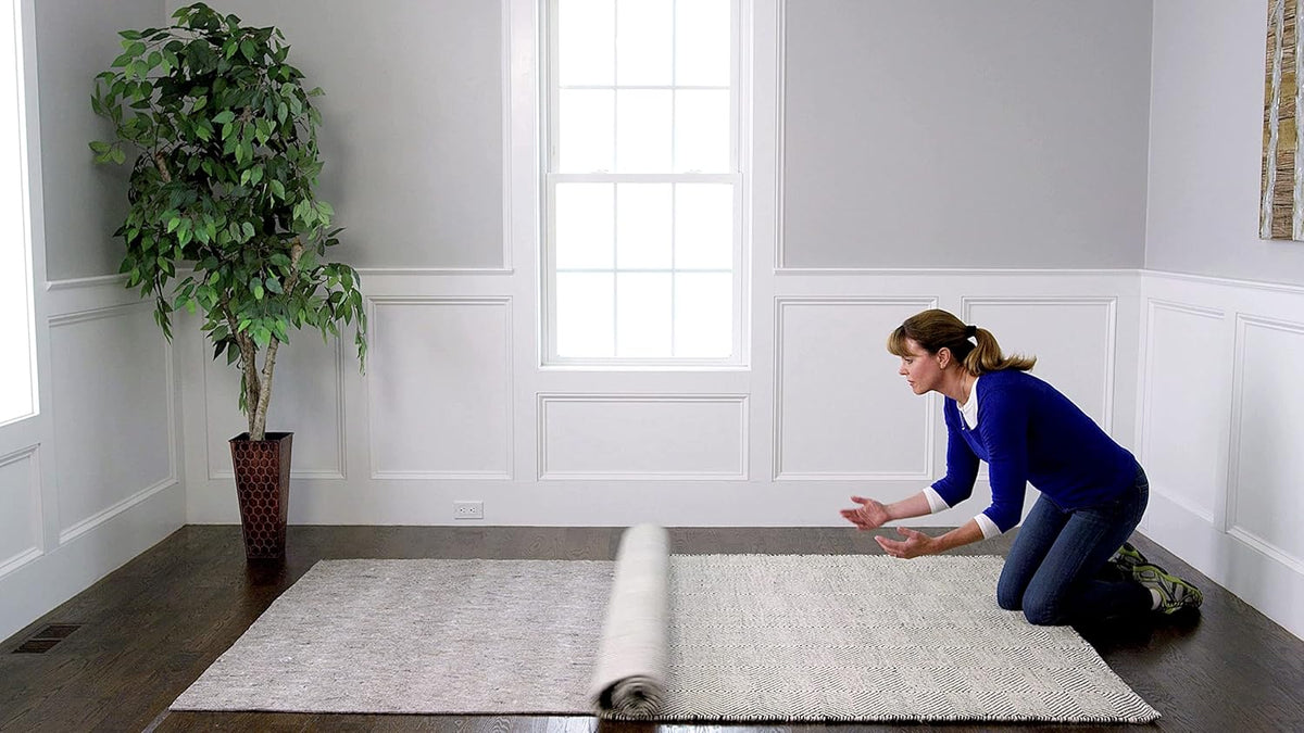 RUGPADUSA - Dual Surface - 2'x4' - 1/8" Thick - Felt + Rubber - Non-Slip Backing Rug Pad - Adds Low-Profile Comfort and Protection