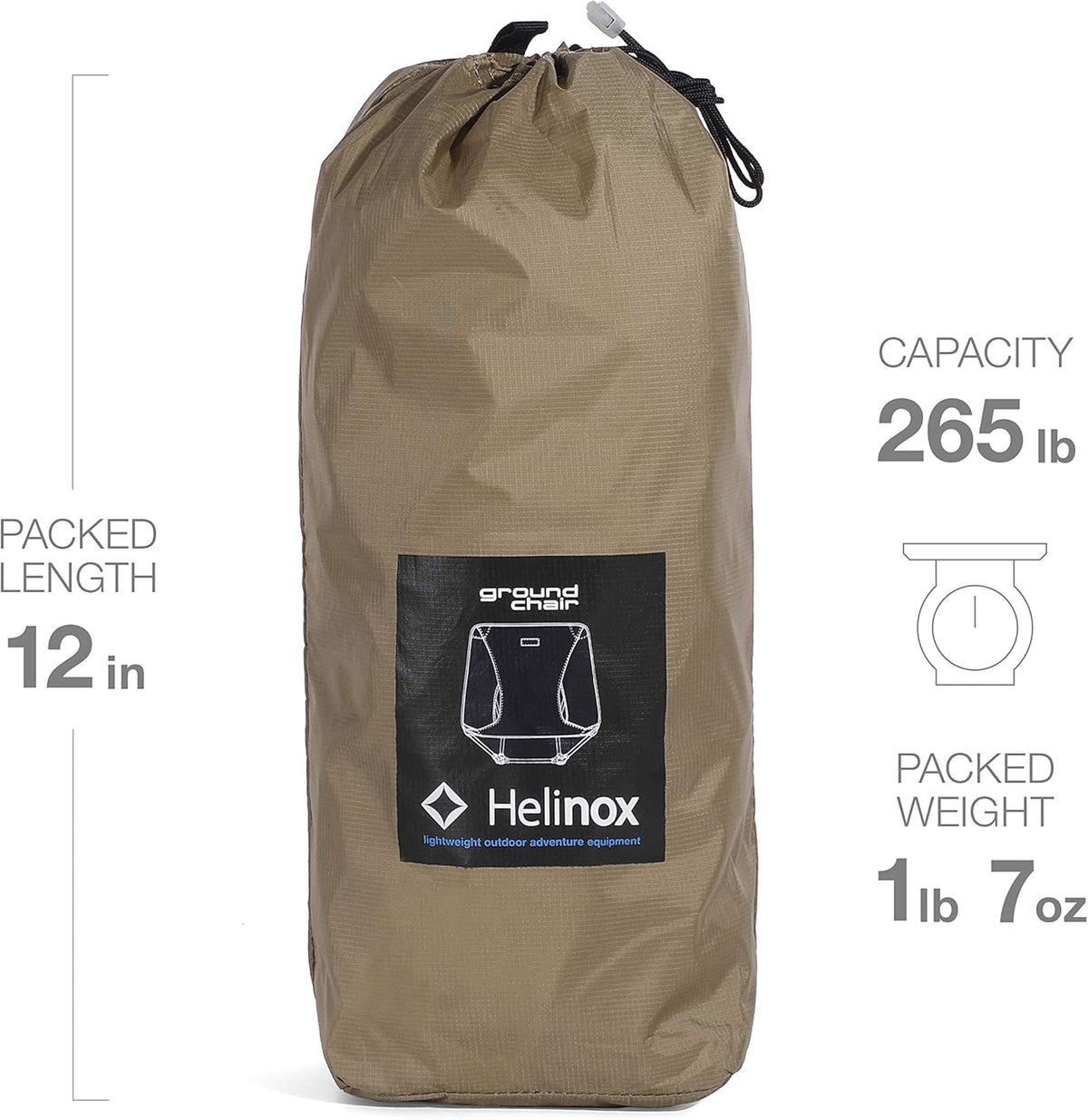 Ultralight Helinox Ground Chair - Portable Outdoor Camping Seat for Travel