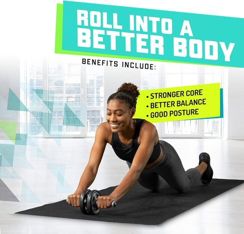 Ab Roller Wheel for Core Strength - Elite Sportz 2-Wheel Gym & Home Workout Equipment
