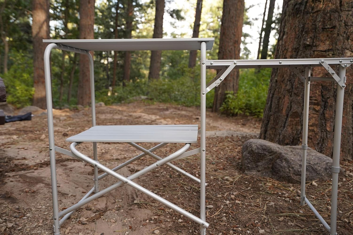 Weather-Resistant Aluminum Camping Roll Top Kitchen by Caddis Sports - Portable & Durable