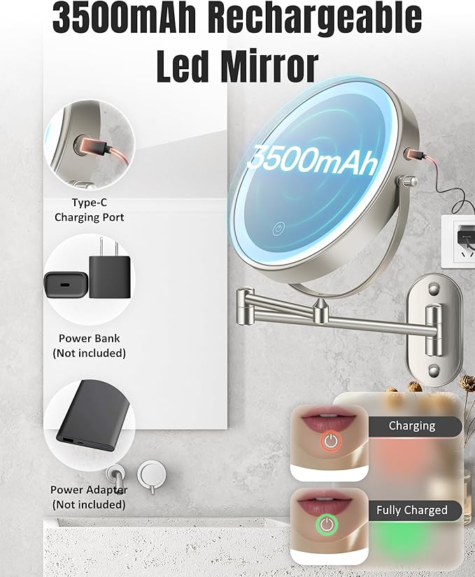 Wall Mounted Makeup Mirror