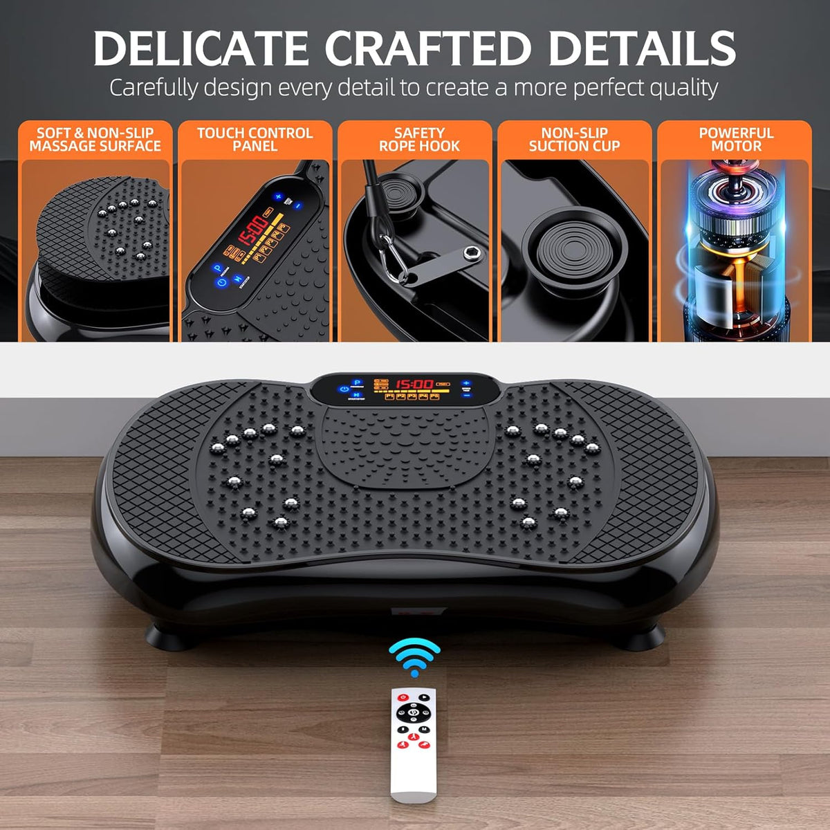 PBYRD Vibration Plate Exercise Machine - Full Body Workout & Lymphatic Drainage | 330lbs Capacity