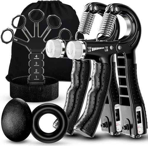 ACOTANT Grip Strength Trainer Set - 5 Pack Hand Grip Strengtheners & Finger Exercisers with Carry Bag