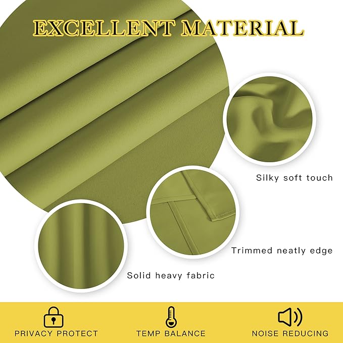 NICETOWN Blackout Window Curtain 90 inch Length