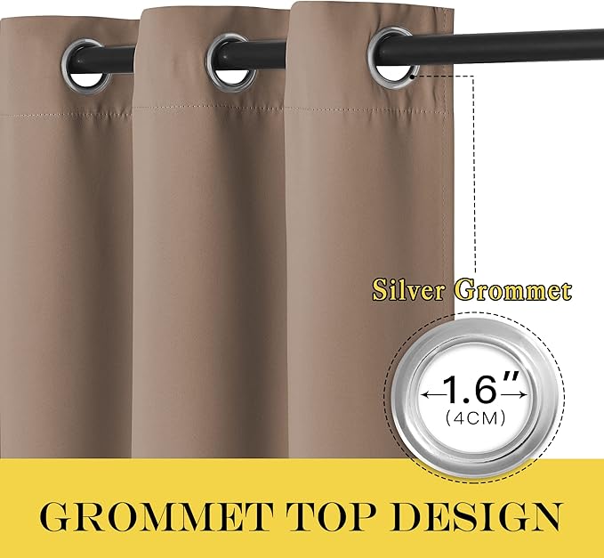 NICETOWN Room Darkening Short Curtain 54 inches Long