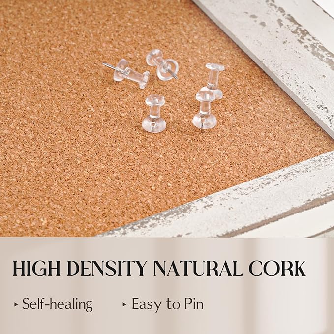 Large Cork Board, Big Bulletin Board White Framed Corkboard