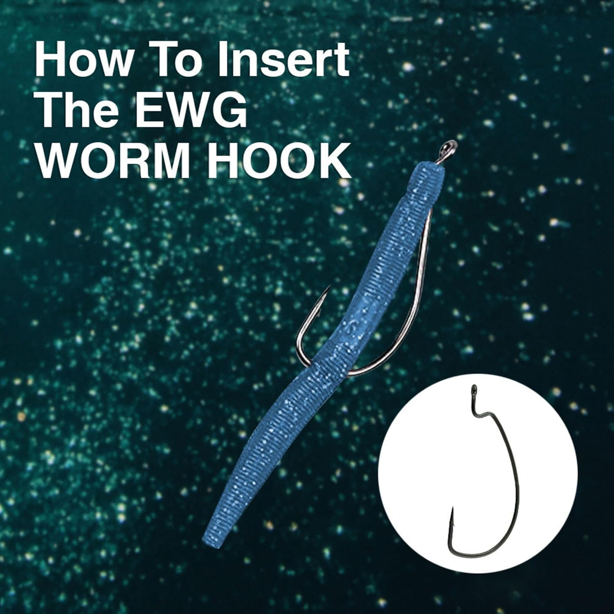 Reaction Tackle Offset EWG Worm Hooks - Super Strong Wide Gap for Texas Rig Soft Plastics | 25 Pack