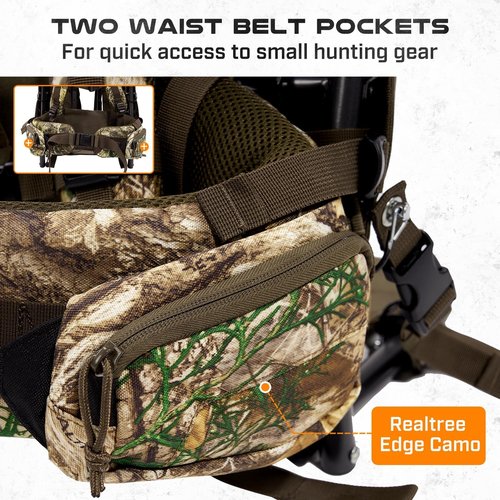 TR Aluminum External Frame Backpack with Adjustable Height for Extra Large Load Hunting Hiking Design, Camouflage