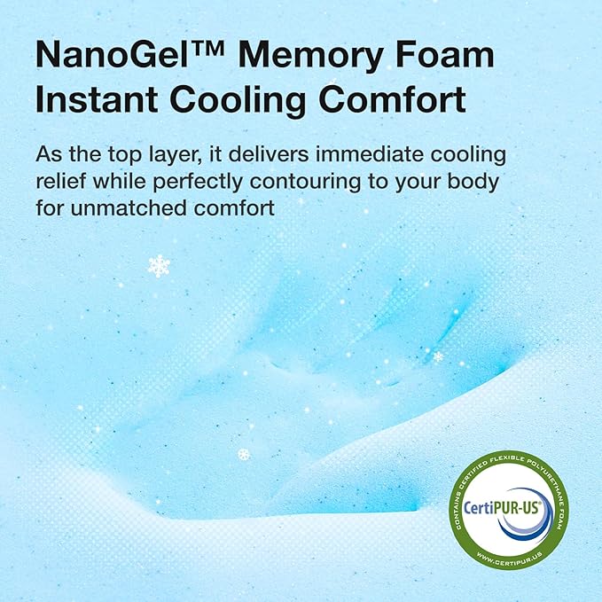 Novilla Twin XL Mattress, 12 inch Gel Memory Foam Mattress with Comfort Foam for Cooling Night Sleep, Comfort Support and Pressure Relief, CertiPUR-US Certified