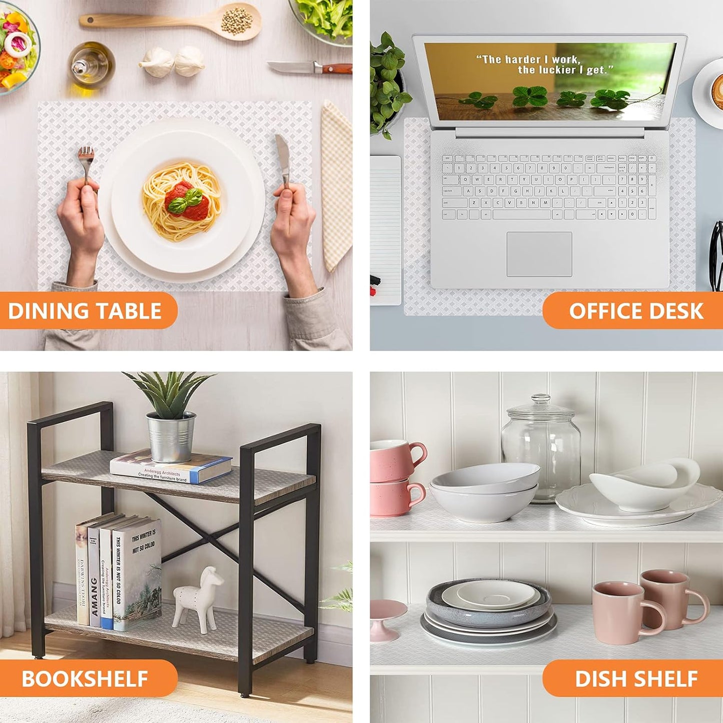 Shelf Liners for Kitchen Cabinets, Waterproof Kitchen Cupboard Liner, Refrigerator Liners and Durable Plastic Drawer Mats EVA Non Adhesive Shelves, Fridge - Clear 11.8 x 118 Inches
