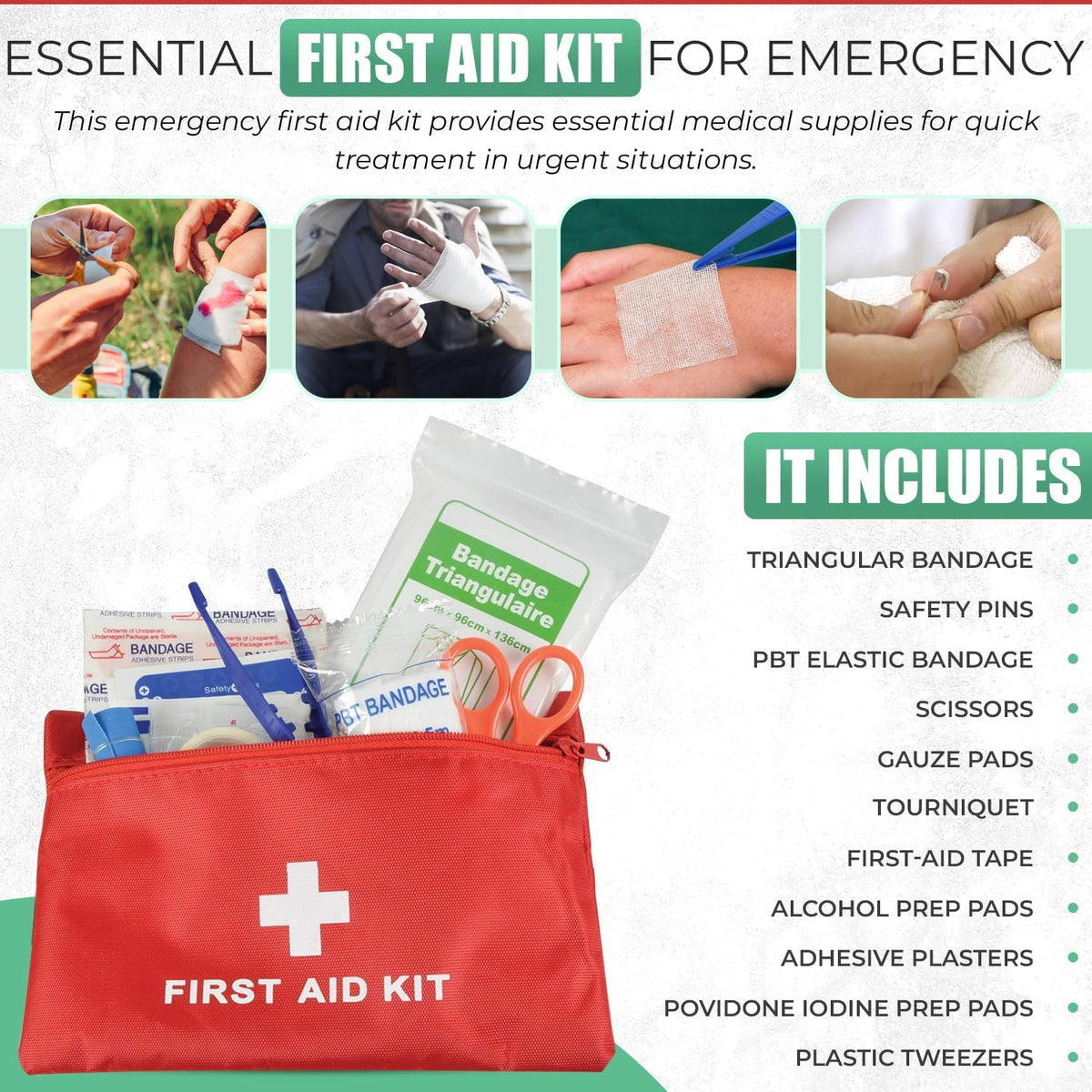 Survival Kit - All-in-One Survival Gear and Supplies for Camping, Hiking, Hunting, and Car Emergencies - Essential Tools, Great Gift for Men, Fathers, Boyfriends, Boys, Dads and Scouts