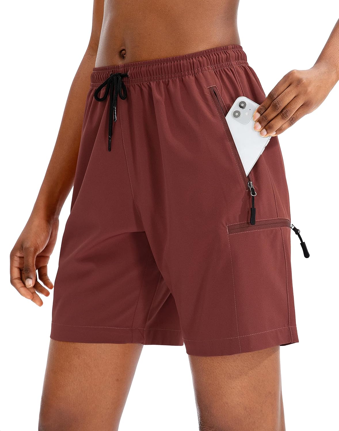 SANTINY Women's Hiking Cargo Shorts - Quick Dry Lightweight Design with Zipper Pockets | 5''/7''/9'' Sizes