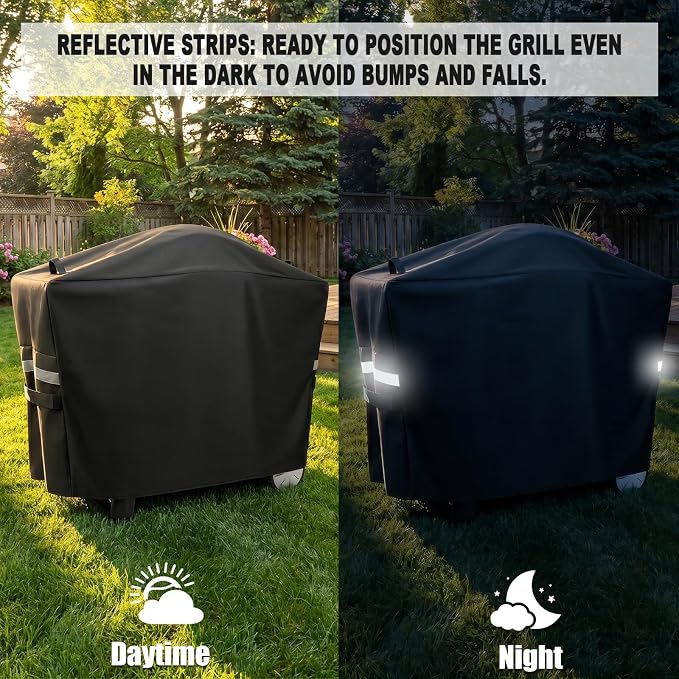 QuliMetal 7112 Grill Cover for Weber Q2000, Q2200, Q2400, Q2000N+, Q2800N+, Q300, Q320, Q3000, Q3200 Gas Grills, Heavy Duty BBQ Gas Grill Cover, 600D