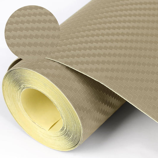Self-Adhesive Shelf Liner Kitchen Liner, Waterproof Backed Paper Easy Peel and Stick Contact Liner Without Residue for Decor Your Desk Surface, Kitchen Countertops (Dark Khaki, 11.8 x 59 inches)