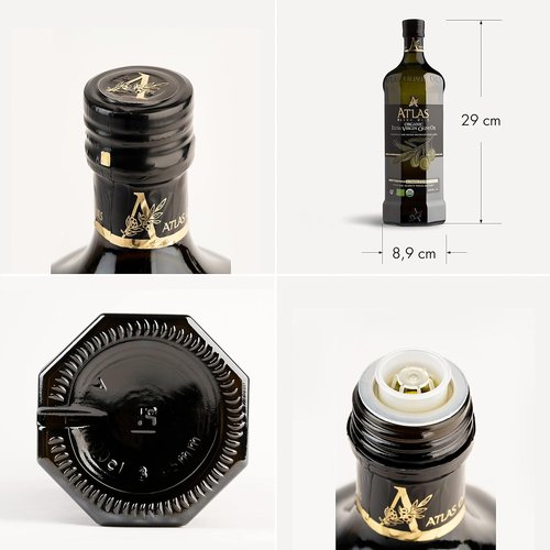 Atlas 1 LT Cold Press Extra Virgin Olive Oil - Polyphenol Rich, Organic & Unprocessed from Morocco | Award-Winning Quality