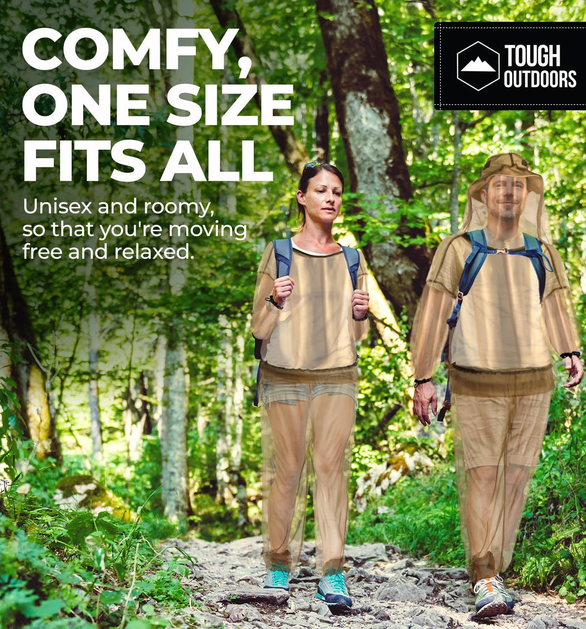 Tough Outfitters Mosquito Suit Jacket & Pants - Mosquito Repellent Clothing for Men & Women - Insect, Bug Proof Net Mesh Suit for Gardening & Outdoor - from Flies, Tick, Gnats - Large