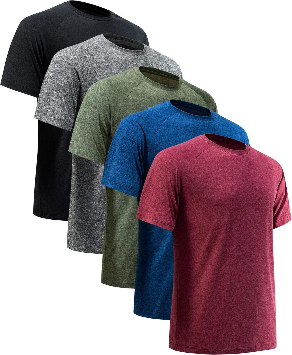 Skiennix Men's Quick-Dry Athletic Workout Shirt - Short Sleeve Moisture-Wicking Gym Tee
