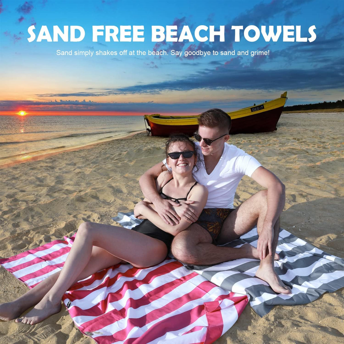 Your Choice Microfiber Quick Dry Beach Towel - Sand-Free, Lightweight, Oversized (67x35 Inch, 60x30 Inch)
