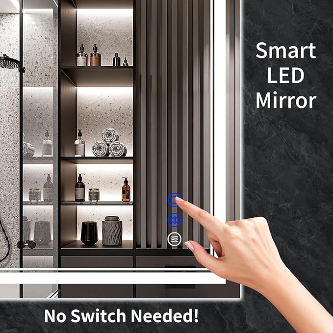 40"x36" LED Bathroom Mirror