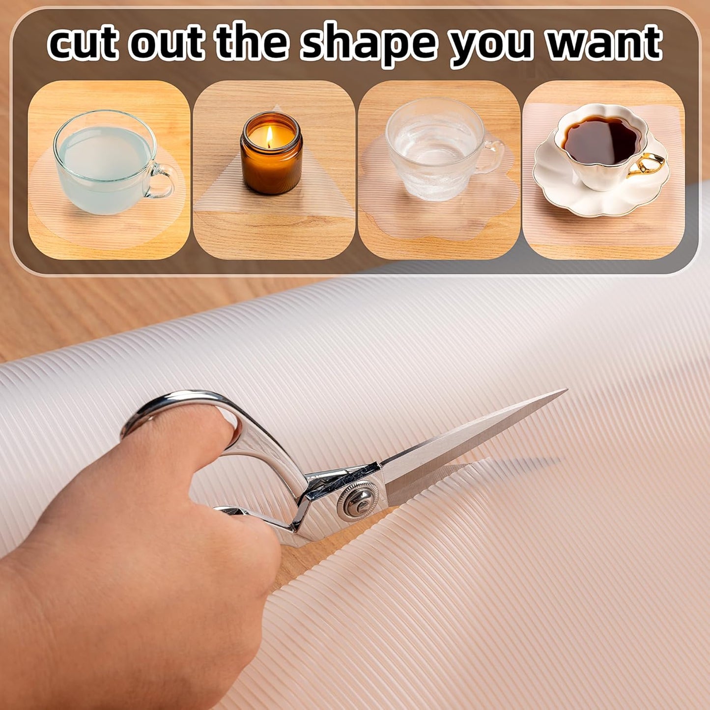 Shelf Liner Non Slip,Non Adhesive Cabinet Liner,Waterproof Drawer Liner,Food-Grade EVA Material for Kitchen Cabinets,Drawers,Refrigerators-Odorless & Easy to Cut-12 x 240 inches x 2 Rolls,Thickened