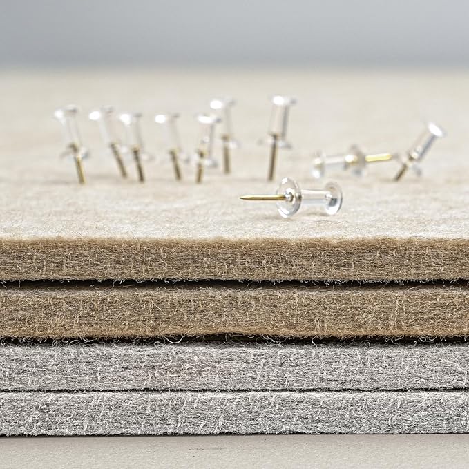 Lightomorrow Bulletin Board, 36 x 24 Inches Felt Pin Board, Cork Alternative