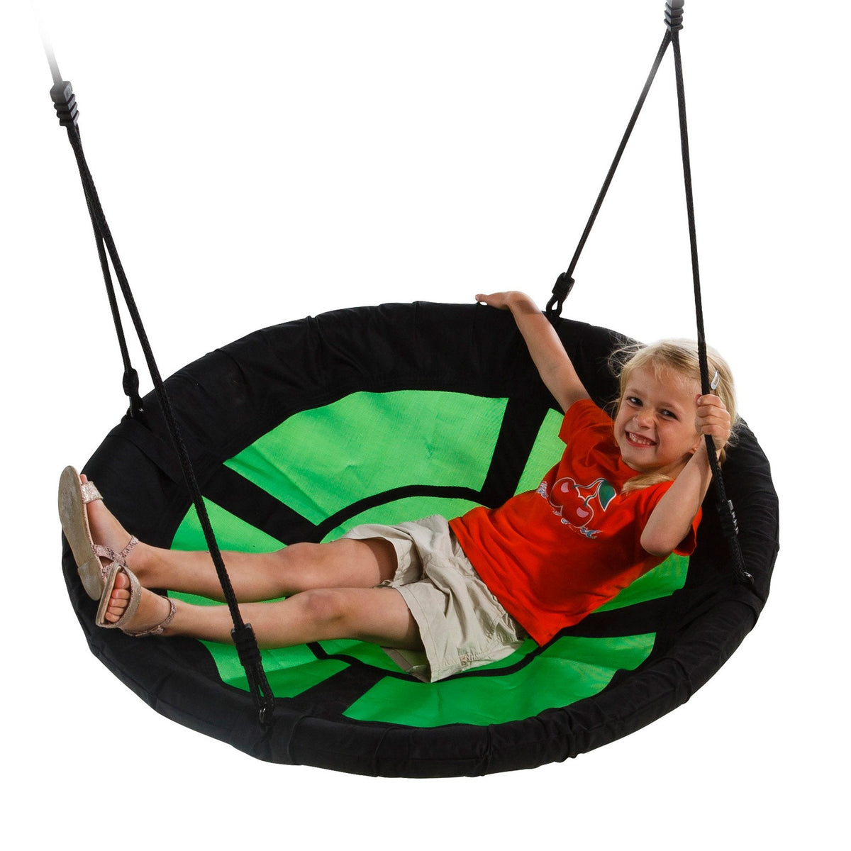 Swing-N-Slide NE 4630 Nest Swing Outdoor Swing with 40" Diameter, Green & Black