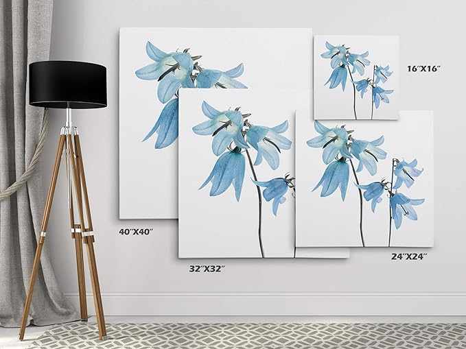 Wexford Home Gorgeous Blue IV Gallery Wrapped Canvas Wall Art, 24x24,
