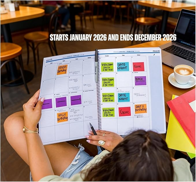 The Big A Planner – Design Your Amazing 2026, Oversized Desk Planner with Large Writing Space, Goal Setting Sections, Flexible Layout, January–December Planning Tool(Set A)