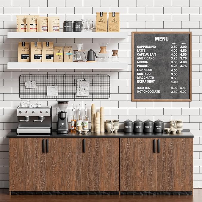 Heimlove Floating Shelves for Wall 36 Inches Long, 9.3" Deep White Floating