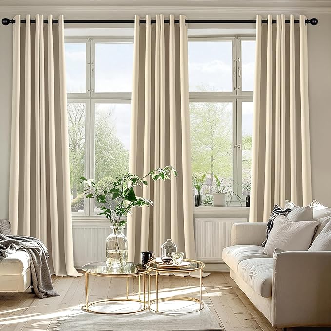 MIULEE Blackout Curtains for Bedroom Living Room 2 Panels, Thermal Insulated
