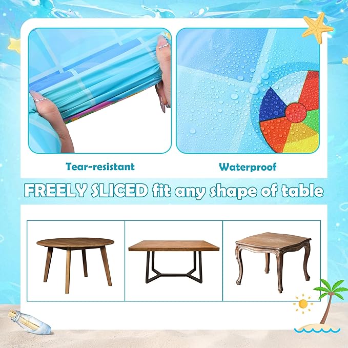 Kochorie 100 Ft x 54 Inch Swimming Pool Plastic Tablecloth Roll Pool Party