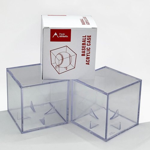 Baseball & Golf Ball Display Case - Clear Acrylic Cube for Memorabilia Storage | Standard Size
