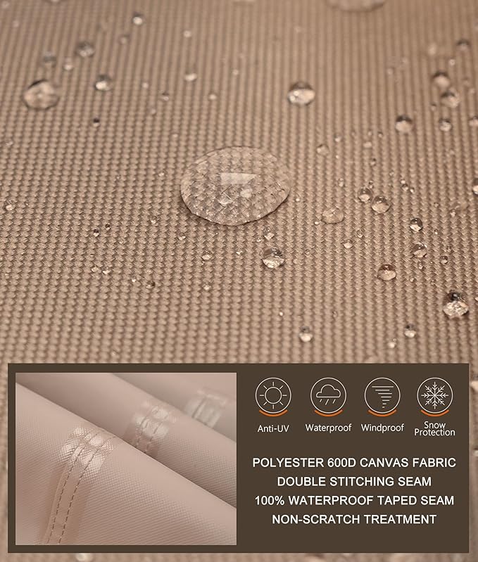 ULTCOVER 600D Outdoor Waterproof Griddle Cover for Blackstone Halo LoCo Cookers Nexgrill Weber 22 inch Single Side Shelf Flap Top Grill with Hood