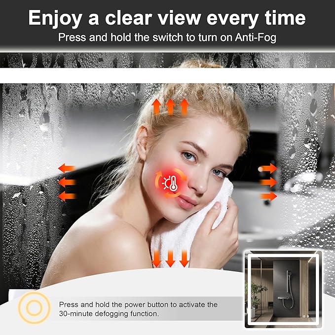 AMOISE LED Bathroom Vanity Mirror