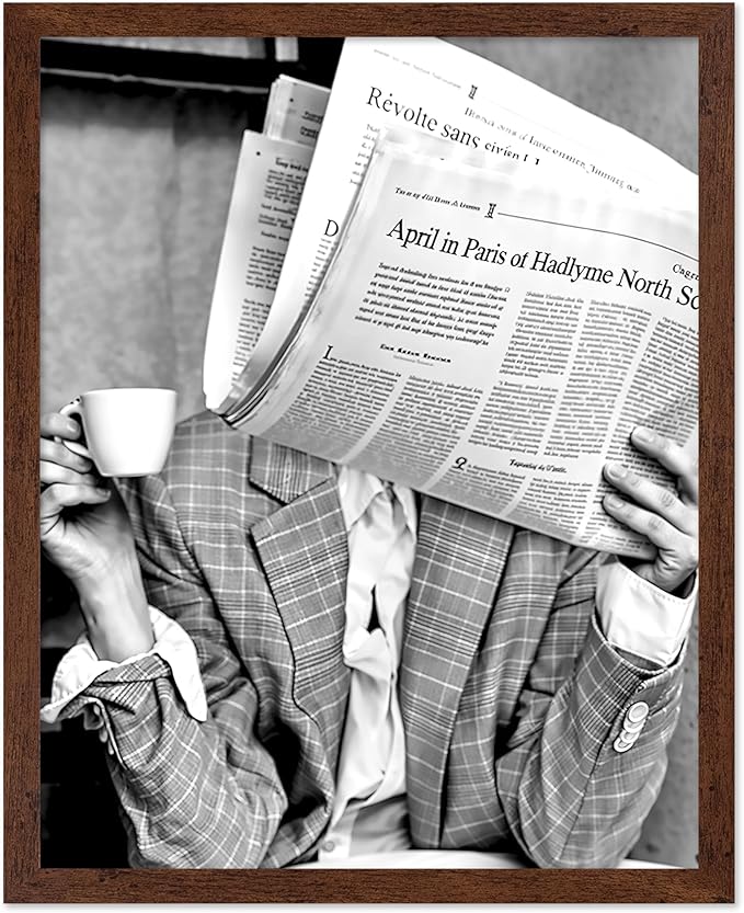 Poster Master Woman Reading Newspaper