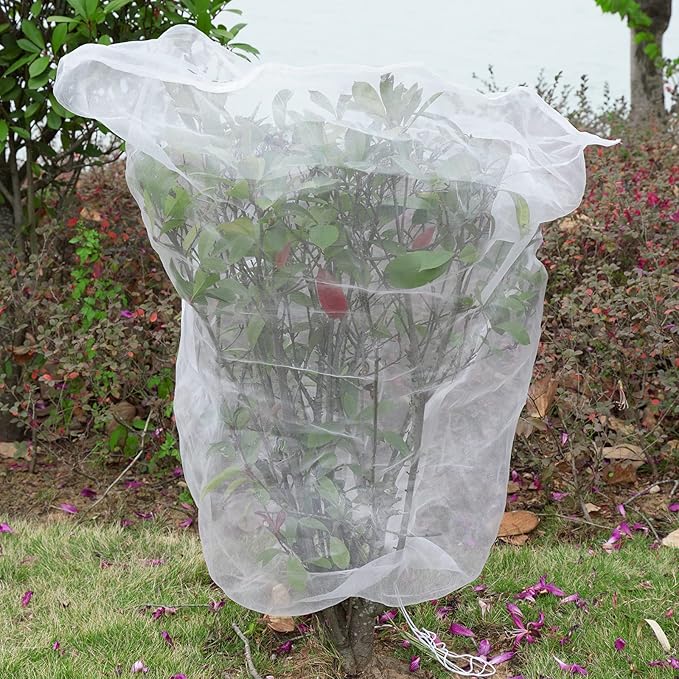Mesh Plant Cover 3PCS,Garden Netting Mesh Outdoor,Netting for Tomato Plants,Garden Bug Netting Plant Cover,Bird Netting for Garden,Fruit Tree Netting (1.9 x 2.6 ft)