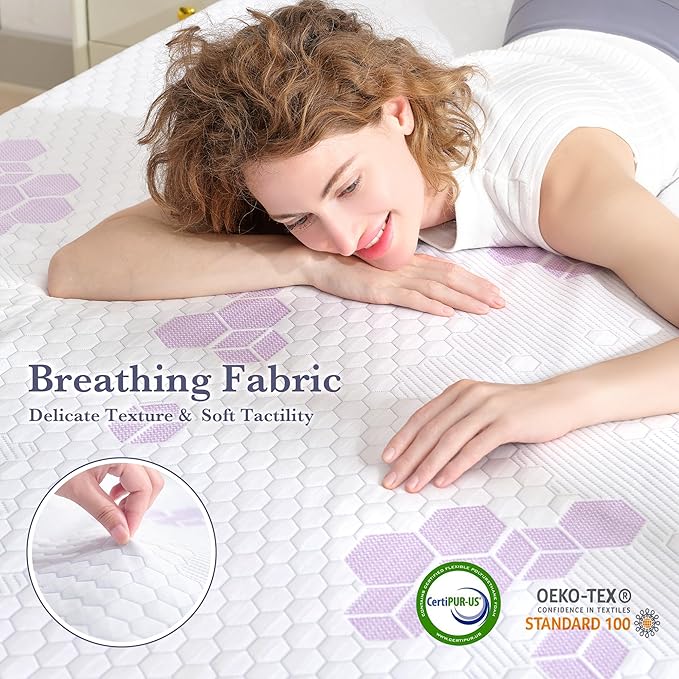 SINWEEK Ultra Soft 3 Inch Memory Foam Mattress Topper Queen Size, Soft Mattress Pad for Back Pain Relief, High Density Foam Bed Topper with Textured Cover, CertiPUR-US Certified