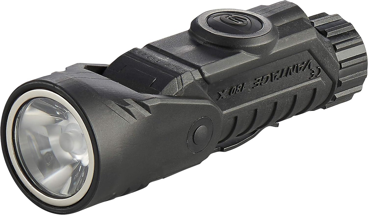 Streamlight 88913 Vantage 180 X USB Helmet Mounted and Right Angle Firefighter Flashlight with Helmet Bracket, Black